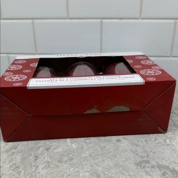 Sterno Home Red Flameless LED Candles Set. Realistic Wick design. 5 hr timer New - Picture 5 of 6